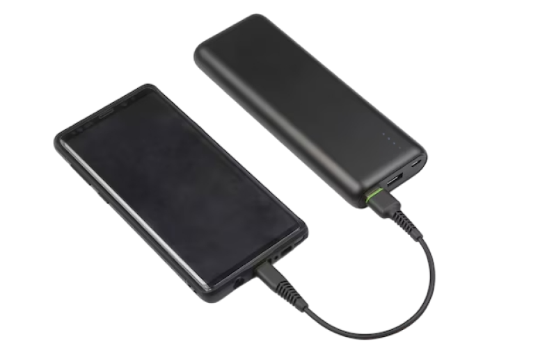 Carregadores e acrílicos com publicidade